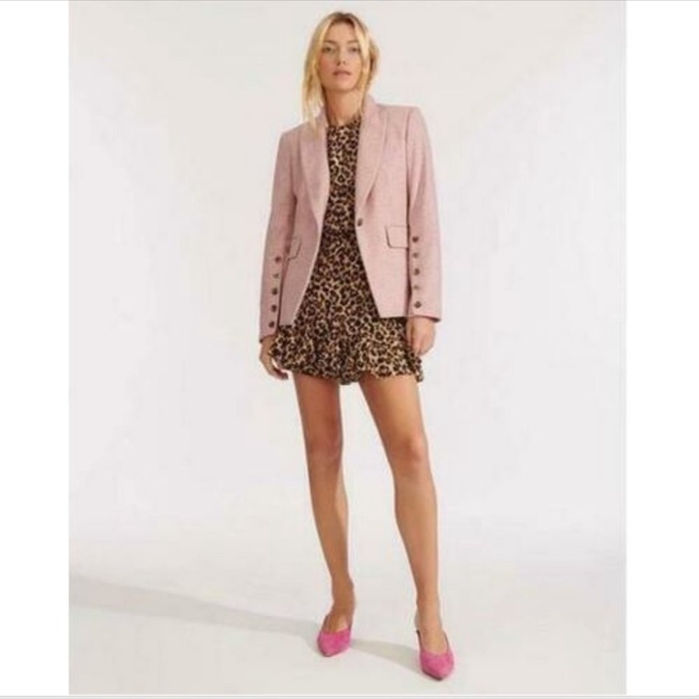 Veronica Beard Lila Puff Sleeve Leopard Dress  Sz 12 - Picture 7 of 7